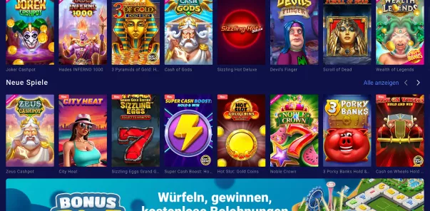 Neue Spielautomaten bei Frumzi entdecken